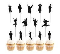 Graduation Cake Decorations,Congrats Grad Cake Decor Picks - Appetizer Decor Picks Set of 14 for Dessert, Cupcake Decorations
