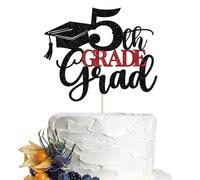 Graduation Cake Toppers 2026 Congrats Grad Cake Decorations for 5th grade grad High School College Senior Master Graduation Party Supplies (21)