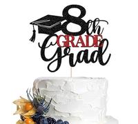 Graduation Cake Toppers 2026 Congrats Grad Cake Decorations for 8th grade grad High School College Senior Master Graduation Party Supplies(23)