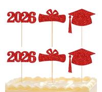 Graduation Cake, Toppers Effortless Assembly, Red/Blue, dessert Fillers,Graduation Cake, Memorable Celebration Accent, For Food Desk Festival Holiday Indoor Parties School