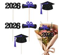 Graduation Cake, Toppers Effortless Assembly, Red/Blue, dessert Fillers,Graduation Cake, Memorable Celebration Accent, For Food Desk Festival Holiday Indoor Parties School