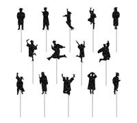 Graduation Cake Toppers, Graduation Cake Topper - Paper Graduation Food Decor Picks,Set of 14 Selections of Food Snacks for Party, Cupcake Decorations
