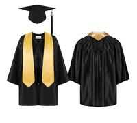 Graduation Cap And Gown - Polyester Fabric Standard Fit | Graduation Gown Outfit | Academic Ceremony Robe With Tassel For School College Convocation And Formal Graduations Events