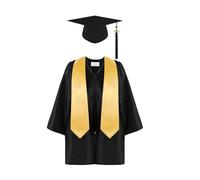Graduation Cap And Gown - Polyester Fabric Standard Fit | Graduation Gown Outfit | Academic Ceremony Robe With Tassel For School College Convocation And Formal Graduations Events