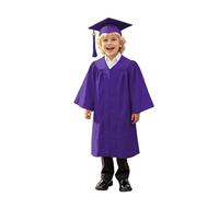 Graduation Cap and Gown Set for Kids Unisex Boys Girls Primary School with Matching Hat Tassel Kindergarten Primary School Boys Girls Dress Shirts Tops Outfits (Purple, 6-7 Years)