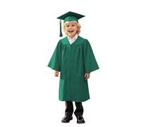 Graduation Cap and Gown Set for Kids Unisex Boys Girls Primary School with Matching Hat Tassel Kindergarten Primary School Boys Girls Dress Shirts Tops Outfits (Mint Green, 5-6 Years)