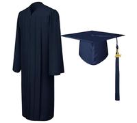 Graduation Cap and Gown Set, Matte Graduation Gown and Cap Tassel Set, for College High School Graduates, Judge Robe Costumes, Pulpit Robe