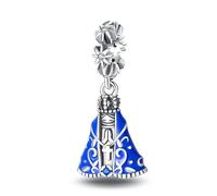 Graduation Cap Flower Love Heart Cat Dog Jesus Mary Charm Bead Pendant 925 Sterling Silver Compatible With Pandora Charm Moments Bracelet (Madonna Mary Mother)