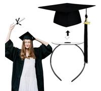 Graduation Cap Headband, Grad Cap Band with Adhesive Strip Secures Graduation and Hairstyle for Congrats Grad Hat Accessories