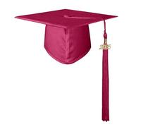 Graduation Cap Headband, Graduation Cap Hats with Tassel Shiny High School College Preschool Summer Kids 2025 Props School Adults Costume, Red, M