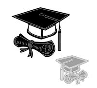 Graduation Cap Metal Die Cuts, Cutting Dies for Card Making Clearance, Embossing Dies for Scrapbooking