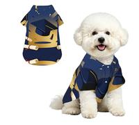 Graduation Cap Scroll XL Pet Hawaiian Shirt for Small Dogs-Cute Summer Beach Outfit for Puppy, Soft Breathable Cat Clothes with Buttons