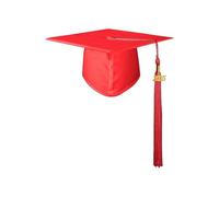 Graduation Caps,Graduation Cap with 2025 Year Charm and Tassel Mortar Board for Ornaments Unisex Academic Hat Reusable Hats Adults High School University College Party Supplies Red