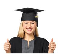 Graduation Caps, Graduation Hat of Black Phd Hat for Ornaments Adjustable Cap Class of 2026 Decorations for High School University College Party Supplies