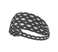 Graduation Caps Pattern Sweat Bands Headbands Non Slip Head Band Outdoor Sports Workout Running For Men Women
