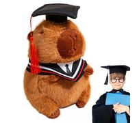 Graduation Capybara, Plush Animal Keepsake Doll, Stuffed Toy with Graduation Hat, Soft Celebration Gift Decoration, for High School College Boys Girls and Friends