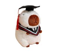 Graduation Capybara - Plush Memorial Mascot, Smooth Textured Finish, Balanced Sitting Shape, Outfit Details Embellished with Charming Expression Style | For Celebrations