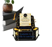 Graduation Card 2026, 3D Pop-Up Congrats Grad Greeting, Heavy Duty Cardstock Architecture with Glitter Finish, Elegant Graduate Congratulations Card for High School and College, Keepsake Decor