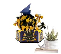 Graduation Card 2026 - Greeting, Academic Achievement Keepsake | Specialty Cardstock Intricate Three Dimensional Folding Paper Cutout Dynamic Visual Surprise Present With Envelope For High Scho