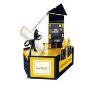 Graduation Card 2026 - Greeting, Academic Achievement Keepsake | Specialty Cardstock Intricate Three-dimensional Folding Paper Cutout Dynamic Visual Surprise Present With Envelope For Ho