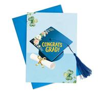 Graduation Card 3D Design Congrats Grad Mortarboard Diploma Real Tassel 14.7x21cm Congratulations Card Class of 2026 Gifts Well Done Card Proud of You Card