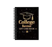 Graduation Card Book, Handmade Survival Guide, Premium Paper Keepsake Memory Organizer with Creative Messages Novelty College Dorm Decor Idea Birthday Present for High School University Students