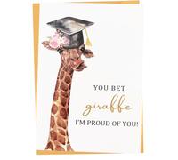 Graduation Card, Funny Giraffe Pun Congratulations Card, for Graduation Day, University, College, High School