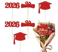 Graduation Celebration Vase Decorations - Cake Toppers & Sweets | Graduation Vase Decorations 2026 - for Party, Table, School and