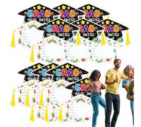 Graduation Ceremony Invitation Cards 2025,24 Party Cards Ready to Send | Student Hat Shaped Congratulations Cards - Event Accessories