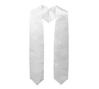 Graduation Ceremony Satin Scarf 160x9.5cm Graduation Stole School Graduation Stole Graduation Stole Stole For Graduation Ceremony Choir Priest, white, Se référer au descriptif