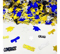 Graduation Confetti Blue 2025 | Glitter Confetti Sprinkles for Party Table Scatters Decoration | Graduation Party Decoration for Home, College, Senior, High School Prom | Metallic Foil | 45g/1200Pcs