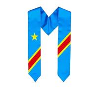 Graduation Congolese Flag Stole Sash Scarf Graduate Pride, Congo Graduation Stole: Celebrate Your Heritage and Achievement with Pride