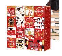 Graduation Countdown Box, Self Assembly Set, 16 Piece with Inner Compartment Layout, Sturdy Grad Packaging Kit, Decorative Ceremony Style, for College Celebration Use