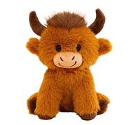 Graduation Cow - Cuddly Highland Cattle Design, Soft Polyester Plush Fibre Graduation Cow 25cm Seated Height Mortarboard Cap Celebrate Success Create Lasting Memorie For University College Ceremony