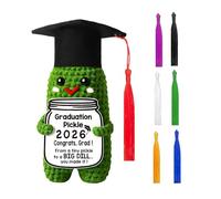 Graduation Crochet Cucumber - Congratulations on Graduation Keepsake, Crochet Cucumber for Graduates | for Siblings Classmates Roommate Party Home Office Apartment Ceremony Graduation University