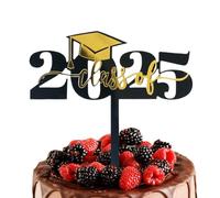 Graduation Cupcake Decorations | Black and Golden Appetizer Pegs Stable for Memorial Photos | Black and Gold Stable for Happy Celebrations Home Classroom School University Kindergarten Photo