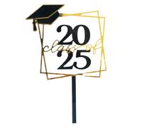 Graduation Cupcake Decorations Two Thousand Twenty-Five | Graduation Cupcake Toppers - Photo Booth Props and Happy Stable Snacks for Home School Kids College Save