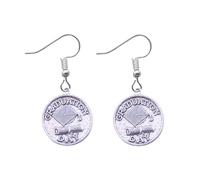 Graduation Day Earrings Gift Student University Earring College Graduate Study Congratulations Degree Jewellery School Leaver Silver