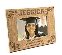 Graduation Day Personalised Stars and Hat Photo Frame Gift (4 x 6 Inch)