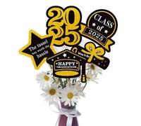 Graduation Decorations Class of 2025: 5Pcs Graduation Party Centerpiece Sticks Cake Decorations 2025 Table Decor Vase Stick for College High School Congrats Grad Party Supplies