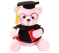 Graduation Doctor Bear Plush Toy - Cute Stuffed Animal with PhD Cap and Gown, Academic Keepsake Doll Gift for Graduates, Students, University Celebration Decoration