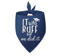 Graduation Dog Bandana It was Ruff but We Did It Class of 2026 Dog Bandanas | Pet Graduation Gift for Dog Lover Mom Funny Cute Graduation Photo Prop Pet Scarf Accessories for Pet Dog Lovers Gifts