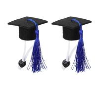 Graduation Dog Dr Hat 2pcs Felt Cloth Blue Pet Supply