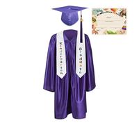 Graduation Dress in Graduation Matters - Satin Cap for Children and Robe Set, Unisex Ceremony Wearing Tassels | Aidergarten Construction Of F R Students Complete School Outfit, Paseglie Evella