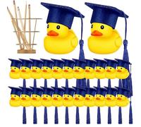 Graduation Duck Car Ornament - Car Dashboard Decor Graduation Hat | Mini Prefers the Graduation Cap | Rubber Ducks with Degree Cap Diploma Degree Exchange Gift for Student Son Daughter