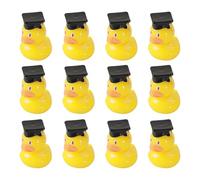 Graduation Duck Set - 12 Mini Resin Yellow Dolls Creative Graduation Souvenir Ducks, Rubber Duck with Graduation Cap, Small Yellow Dolls, Desk Figures, Collectibles | Recommended as Graduation