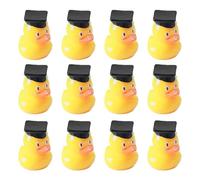Graduation Ducks - Academic Bath Duck | 12 Pieces Yellow Duck with Tassel Hat | Resin Student Animal | University Exam Squeaky Cartoon for Graduation Birthday Party University College Theme