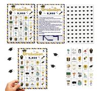 Graduation Games - 24 Player Game 2026 with Marker Chips and Host Card | Bingo Cards As - For Adults, Students, and for Events at Home, School, Indoor