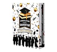 Graduation Gift Advent Calendar,12 Day Graduation Advent Calendar Surprise Box, DIY Fillable Empty Gift Box for Graduates, DIY Countdown Calender of Memento Photos Graduation Gifts for HerHim (White)