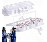 Graduation Gift Box 2026, Fillable Letters Shaped Cardboard Box for Graduation Gifts, Snacks, Flowers & Party Favors, DIY Gift Ideas Boxes for High School College Graduates Congratulations (White)